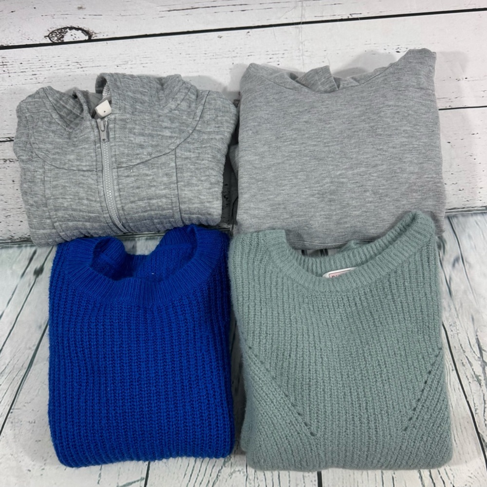 Cozy Knit Sweater Bundle - Gray, Blue, Green